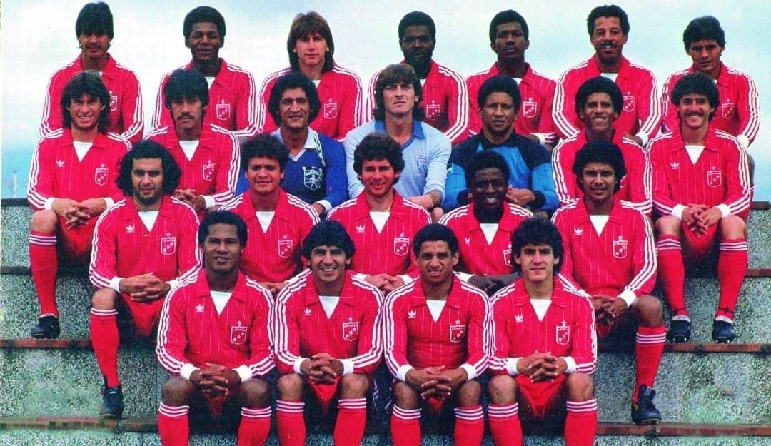 Elenco do América de Cali em 1985 (Foto: reprodução)