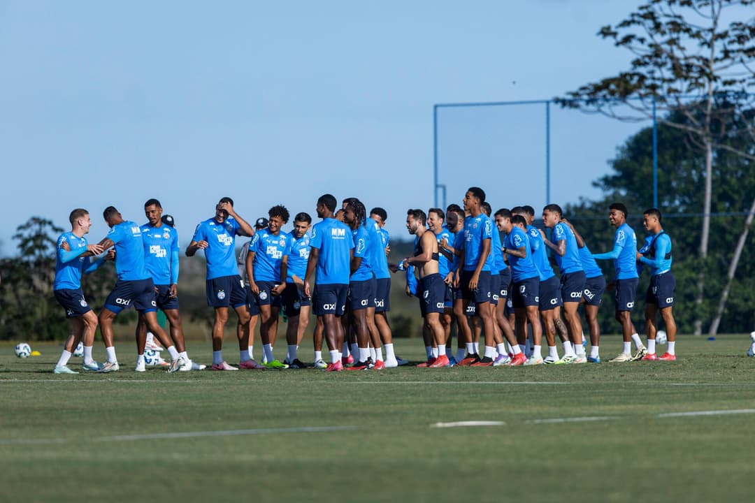 Jogadores do Bahia reunidos durante treino (Foto: Rafael Rodrigues / EC Bahia)