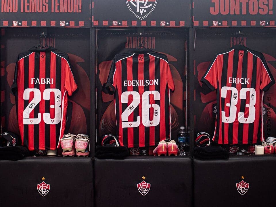 Vestiário de Vitória antes da partida com o Juventude (Foto: Victor Ferreira / EC Vitória)