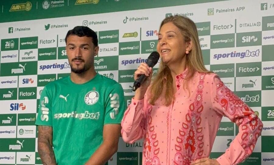Jefté e Leila Pereira (Foto: Vitor Palhares/ Lance!