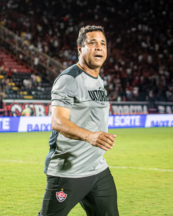 Rodrigo Chagas, técnico do Vitória, após jogo contra o Atlético-MG (Foto: Victor Ferreira / EC Vitória)