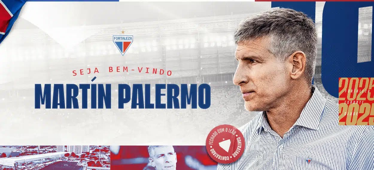 Martín Palermo é o novo treinador do Fortaleza (Foto: divulgação/Fortaleza EC)