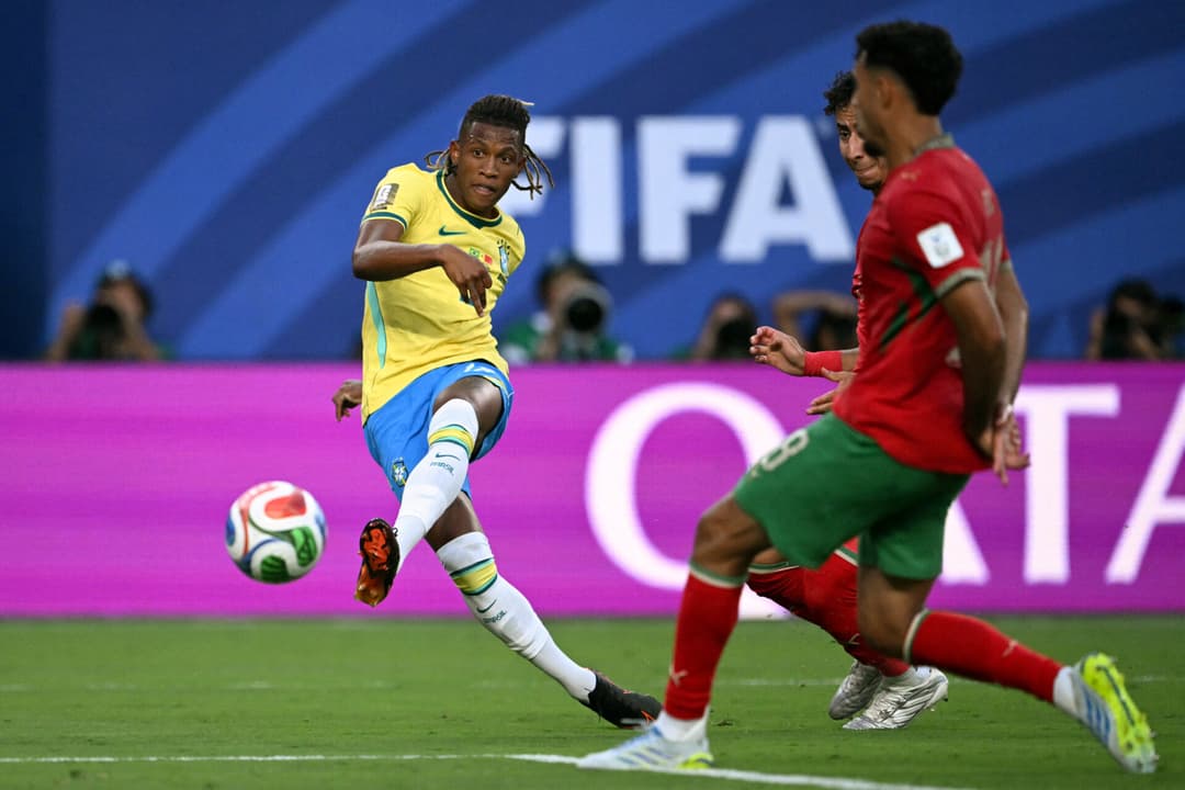 Danilo Santos em ação em Brasil x Marrocos na Copa do Mundo 2026