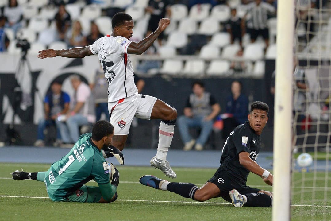 Botafogo e Vitória se enfrentando no Estádio Nilton Santos