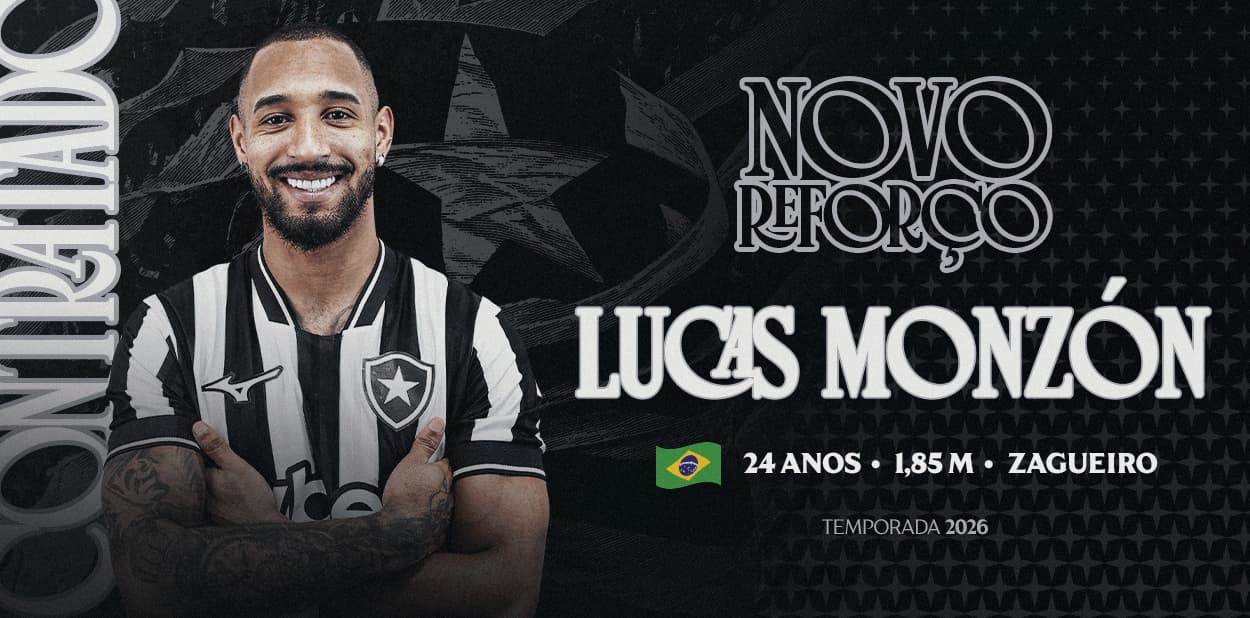 Lucas Monzón Botafogo anúncio