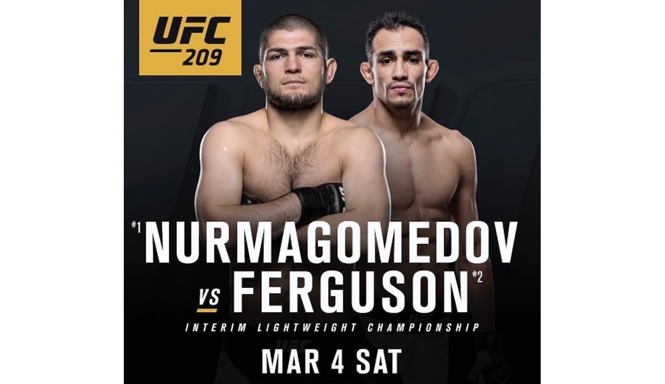 Nurmagomedov e Tony Ferguson disputam cinturão interino no UFC 209