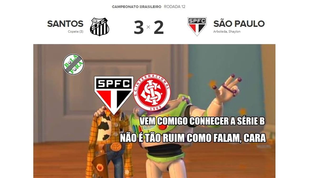 Rebaixamento do Santos para Série B rende enxurrada de memes