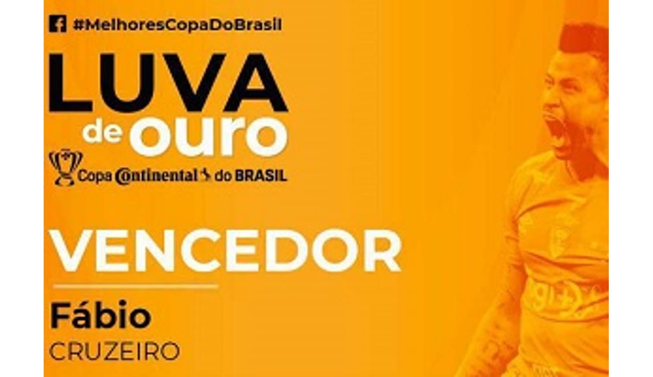 Fábio recebe Luva de Ouro de melhor goleiro da Copa do Brasil