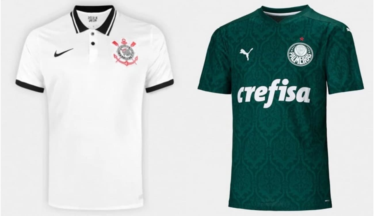 Venda de camisas de Corinthians e Palmeiras cresce na semana do