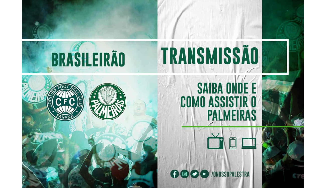 Coritiba x Palmeiras: onde assistir e horário do jogo do Brasileirão