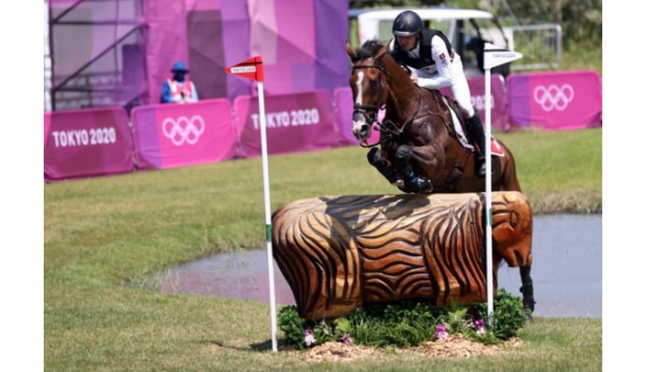 Cavalo sofre lesão durante prova dos Jogos Olímpicos e é