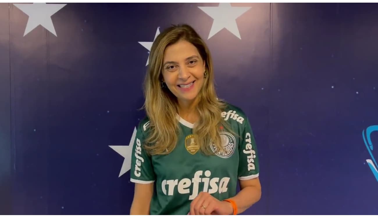 VÍDEO! Leila Pereira comemora empate do Palmeiras e se mantém