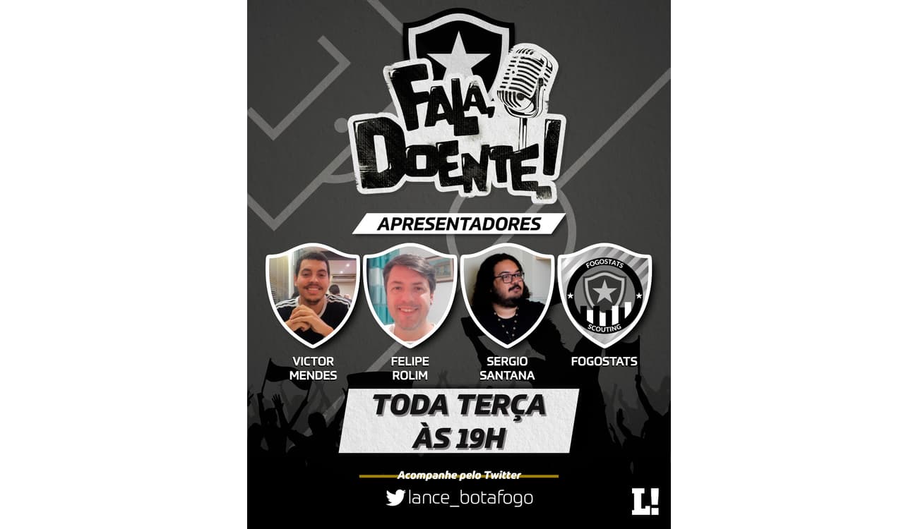 Fala, Doente! LANCE! estreia podcast do Botafogo nesta terça-feira