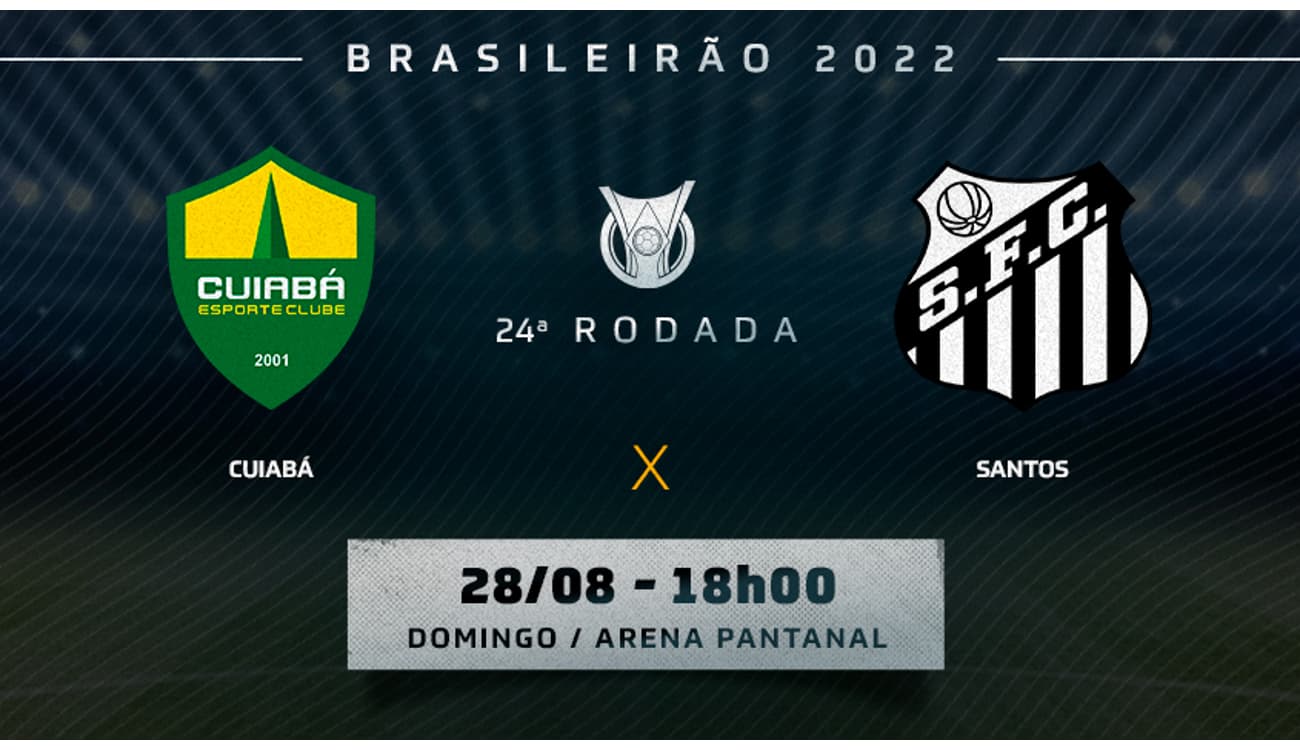 Onde assistir a Santos x Cuiabá e as escalações para o jogo pelo  Brasileirão