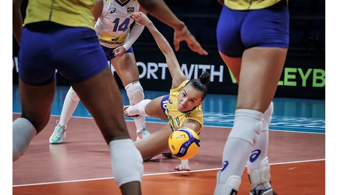 Brasil vence quarto jogo no vôlei feminino sem perder nenhum set