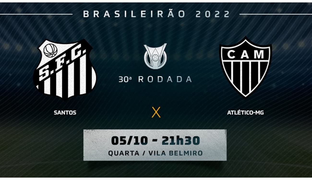 Atlético-MG x Santos: onde assistir ao vivo, horário e escalações, brasileirão série a