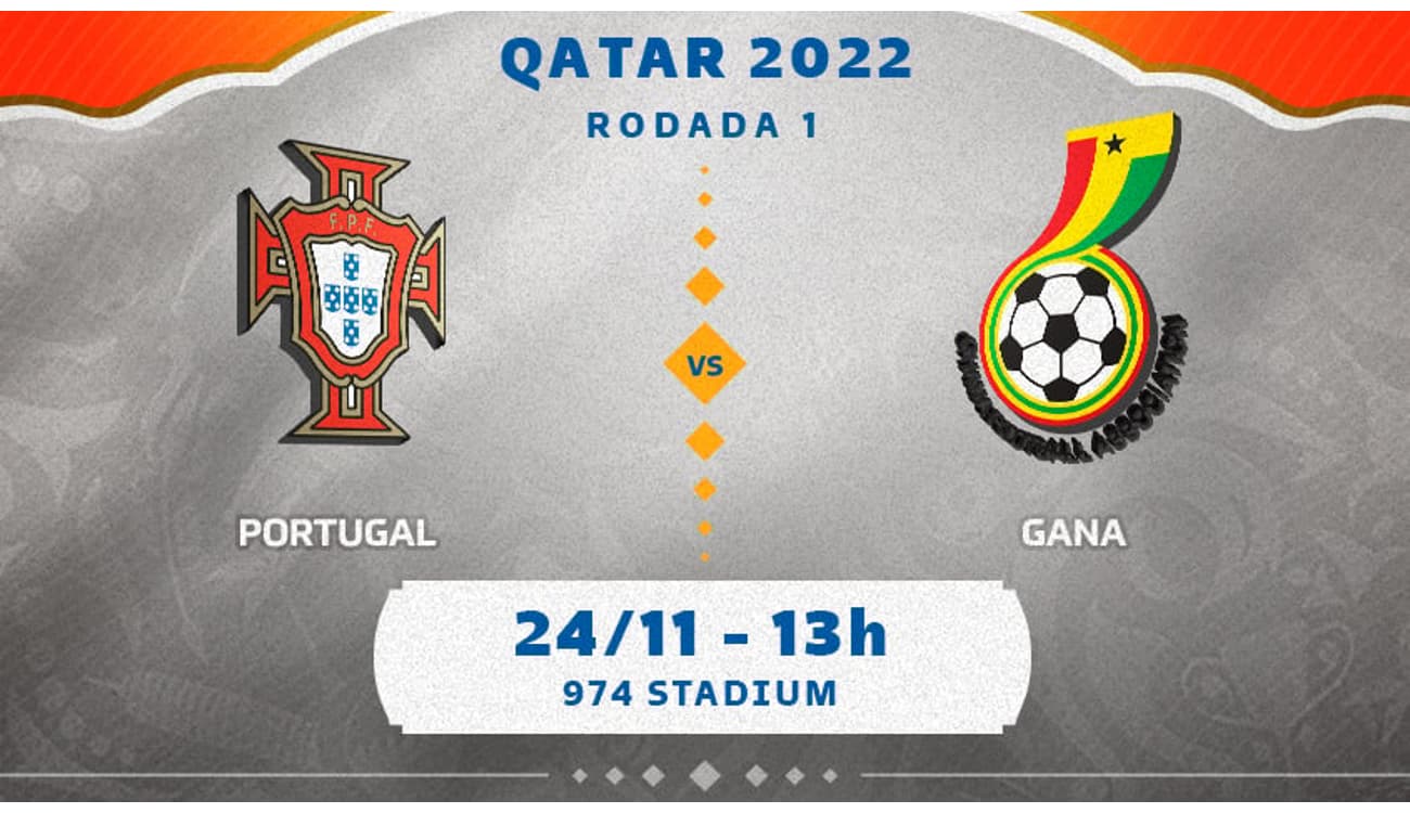 Copa do mundo de futebol, qatar 2022. calendário de jogos de portugal vs  gana com bandeiras. copa do mundo