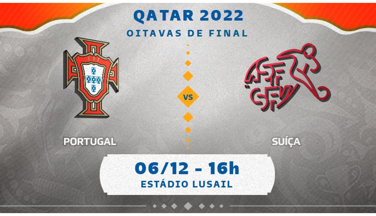 Portugal x Suíça: onde assistir, horário e escalações das oitavas de final  da Copa do Mundo 2022