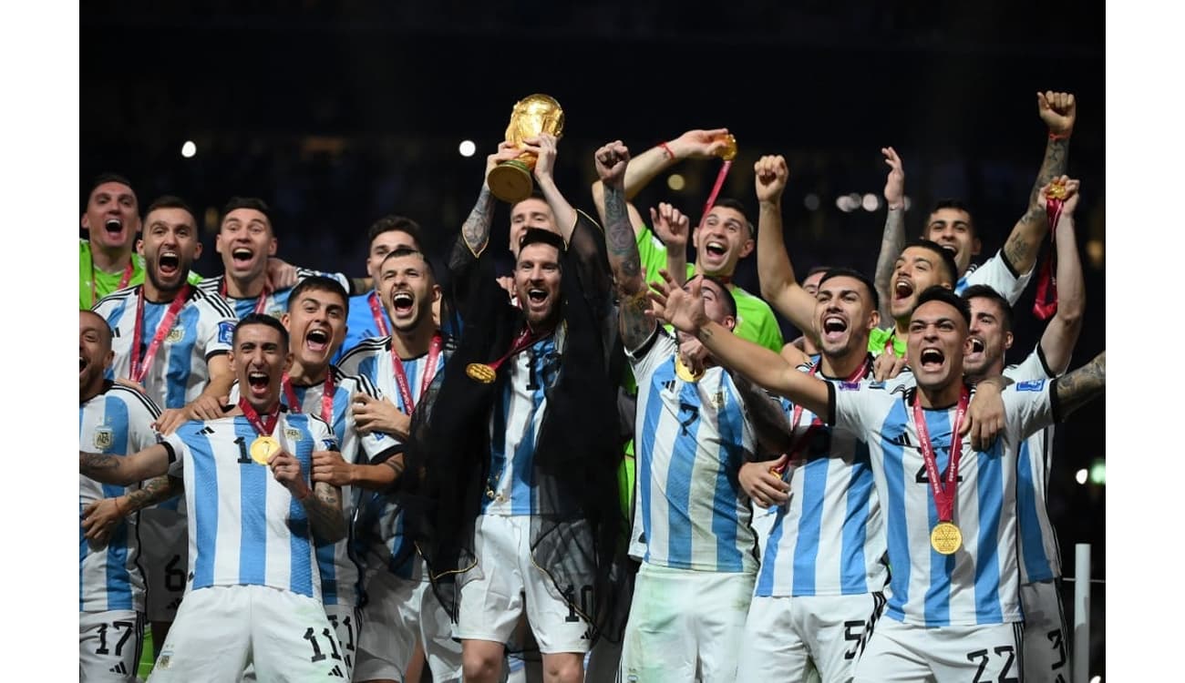 Veja fotos da comemoração dos jogadores da Argentina após o tri da