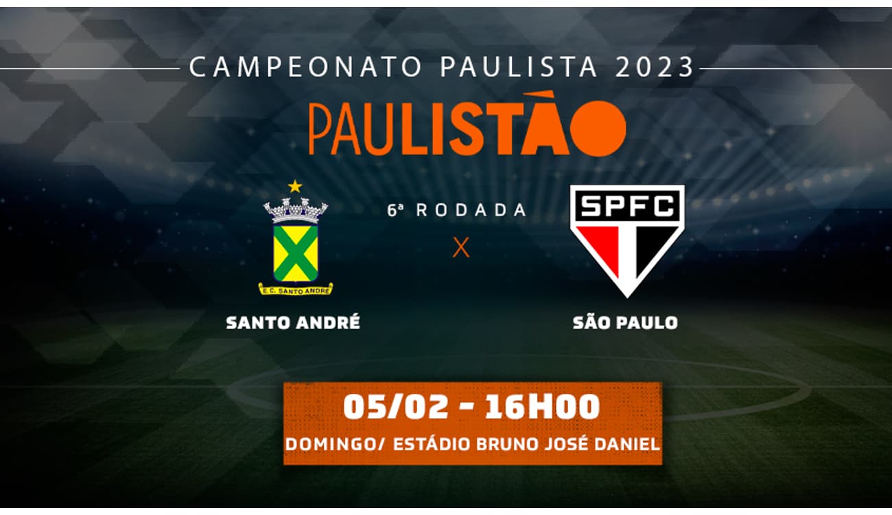 São Paulo x Santo André: veja onde assistir, escalações, desfalques e  arbitragem, campeonato paulista