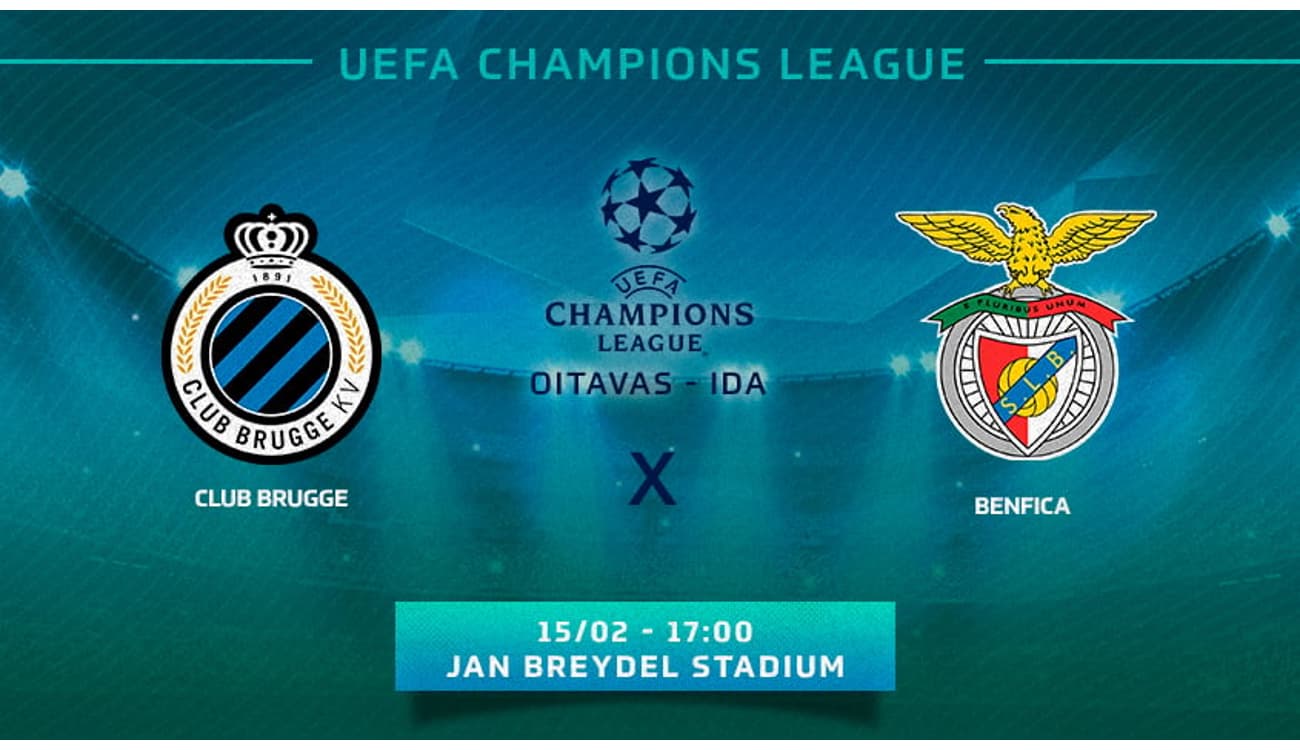 Benfica x Club Brugge: assista ao vivo à partida da Champions League (Liga  dos Campeões)