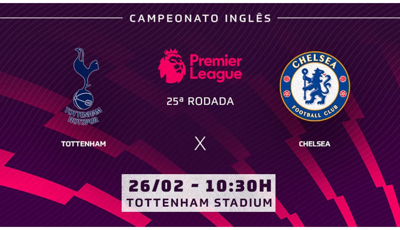 Tottenham x Chelsea: onde assistir ao jogo pelo Campeonato Inglês