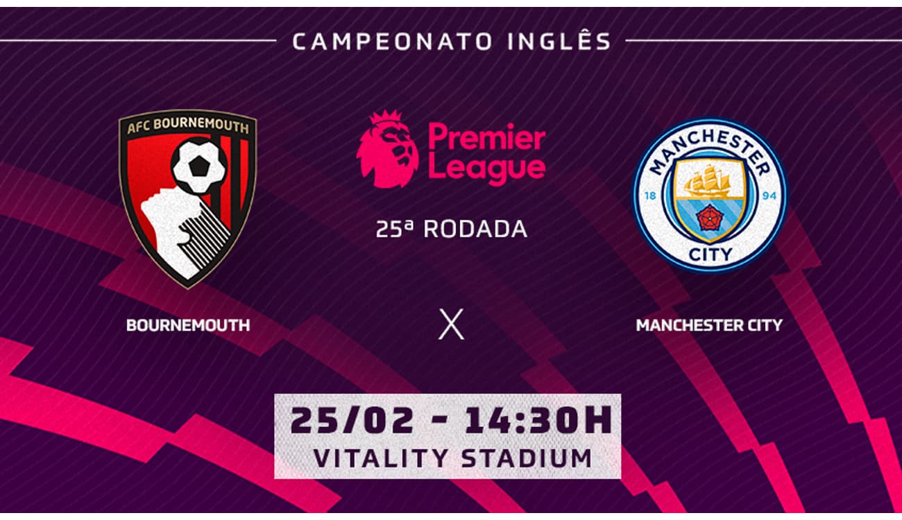 Manchester City x Bournemouth: veja informações e onde assistir ao jogo do  Campeonato Inglês - Gazeta Esportiva