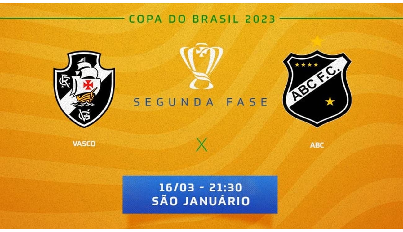 Vasco x ABC: veja onde assistir ao jogo da segunda fase da Copa do Brasil -  Superesportes