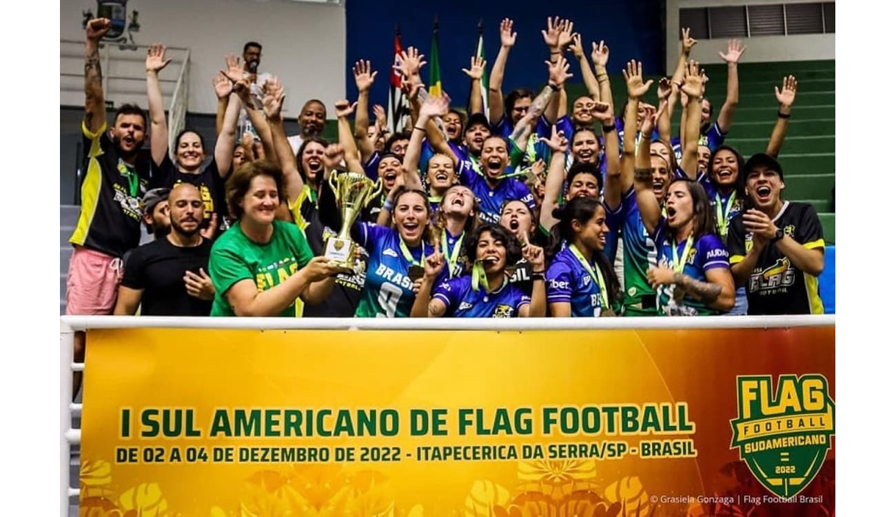 Seleção brasileira feminina de flag football garante vaga no