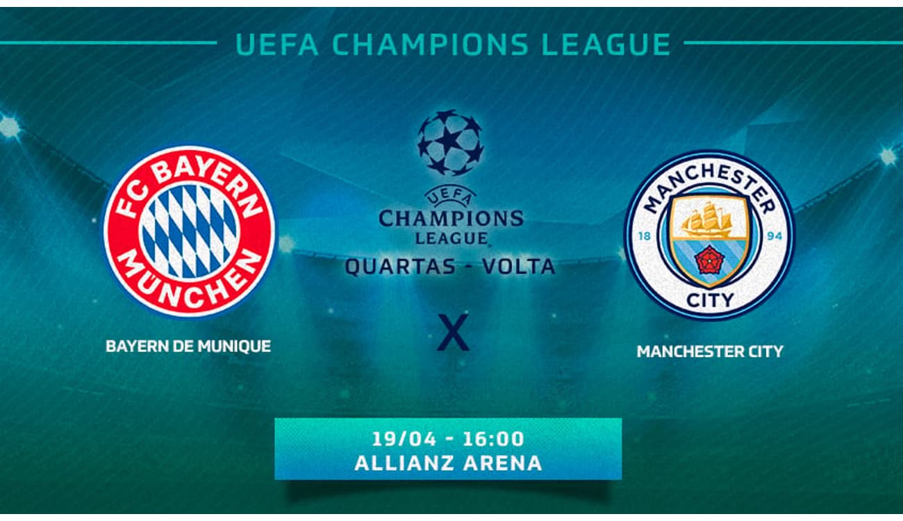 Manchester City x Bayern de Munique hoje, veja horário e onde
