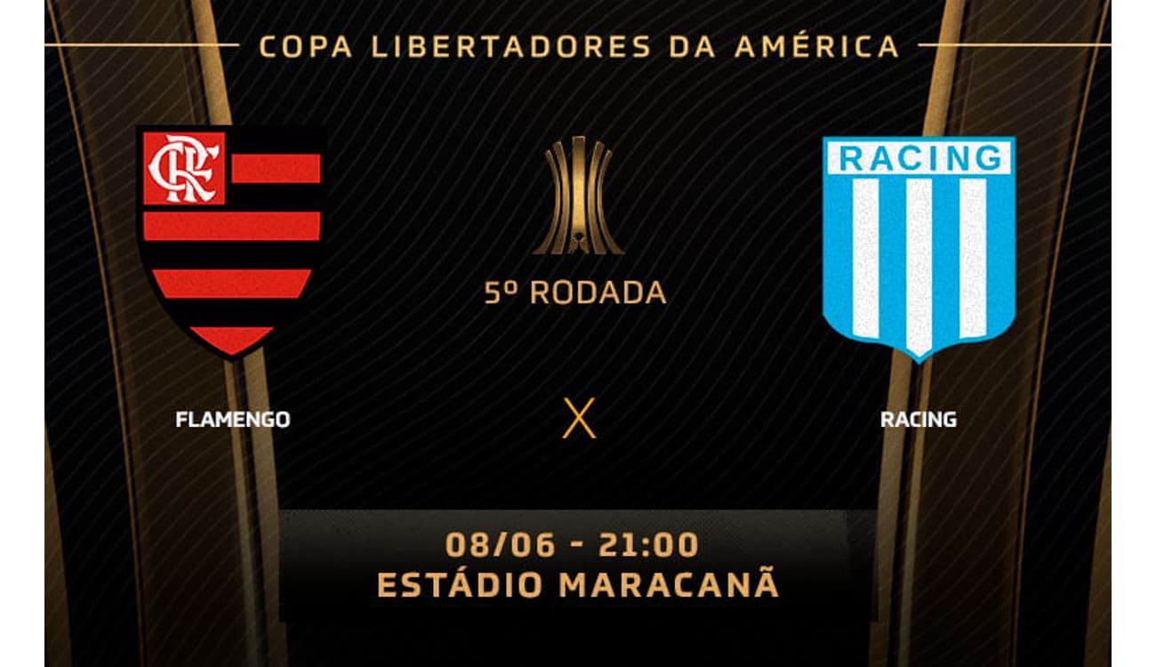 Qual canal vai passar o jogo do FLAMENGO X RACING hoje (08/06