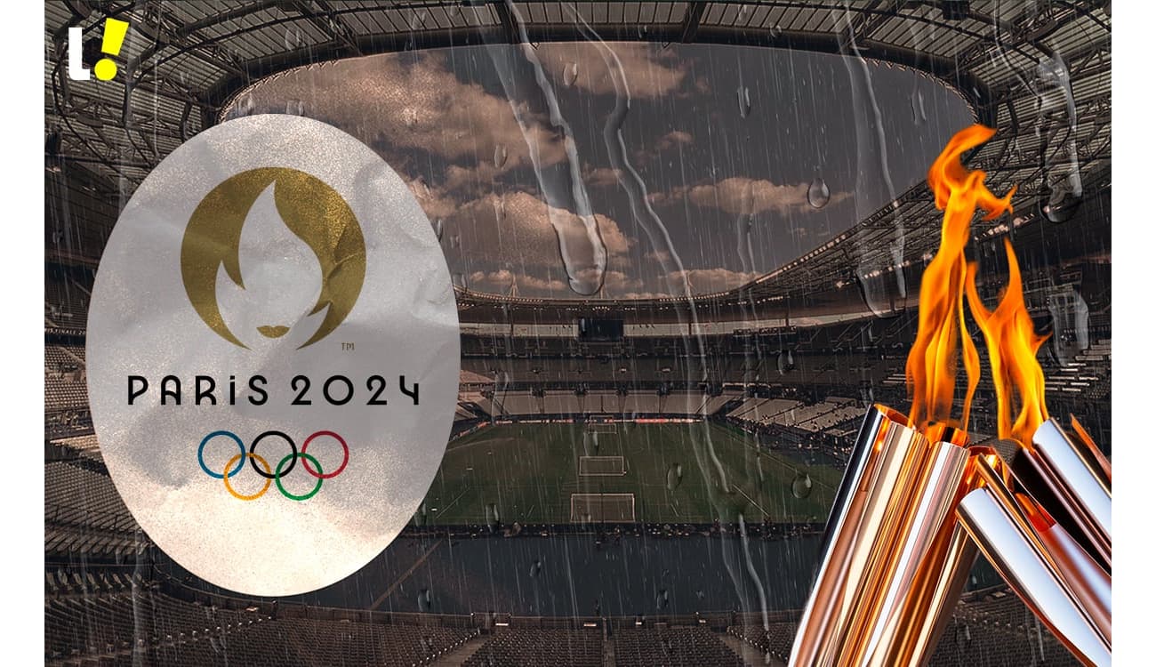Paris France 7 De Julho De 2023 : ícone Dos Jogos Olímpicos De
