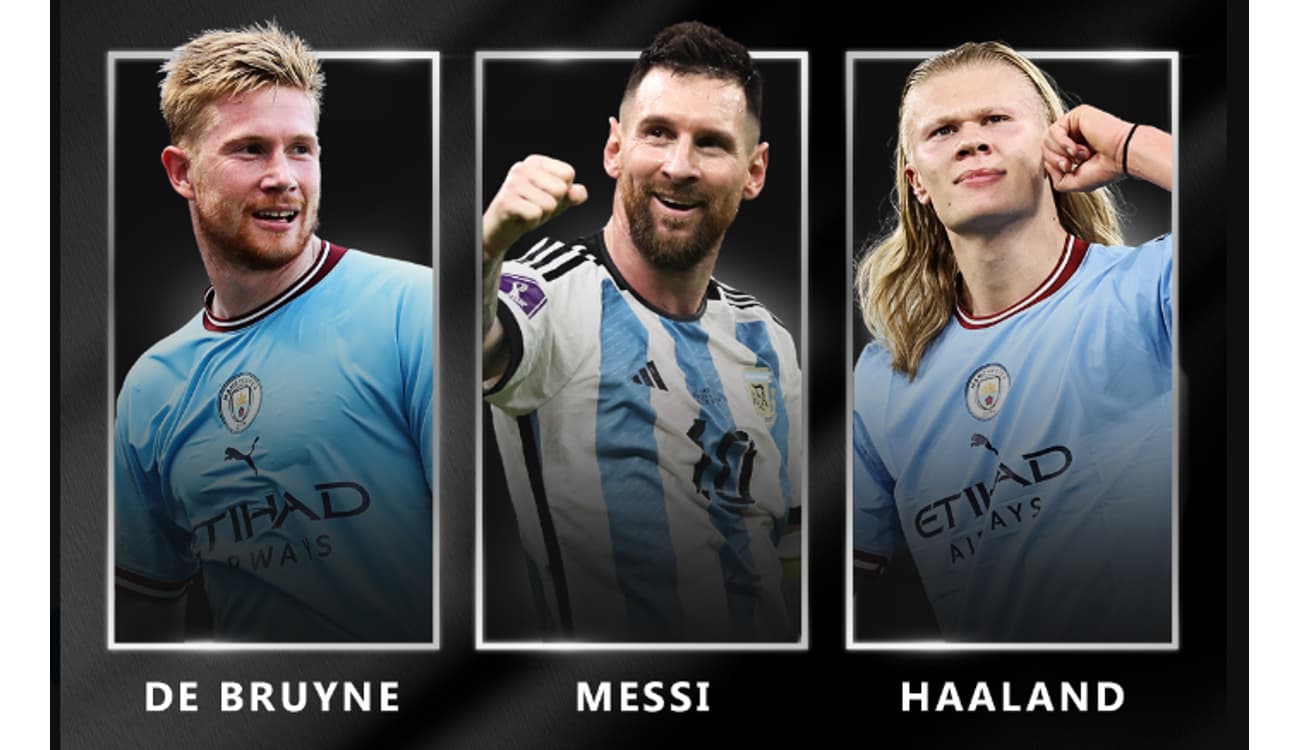 De Bruyne, Haaland e Messi são finalistas do prêmio de melhor jogador da  Uefa 2022/23
