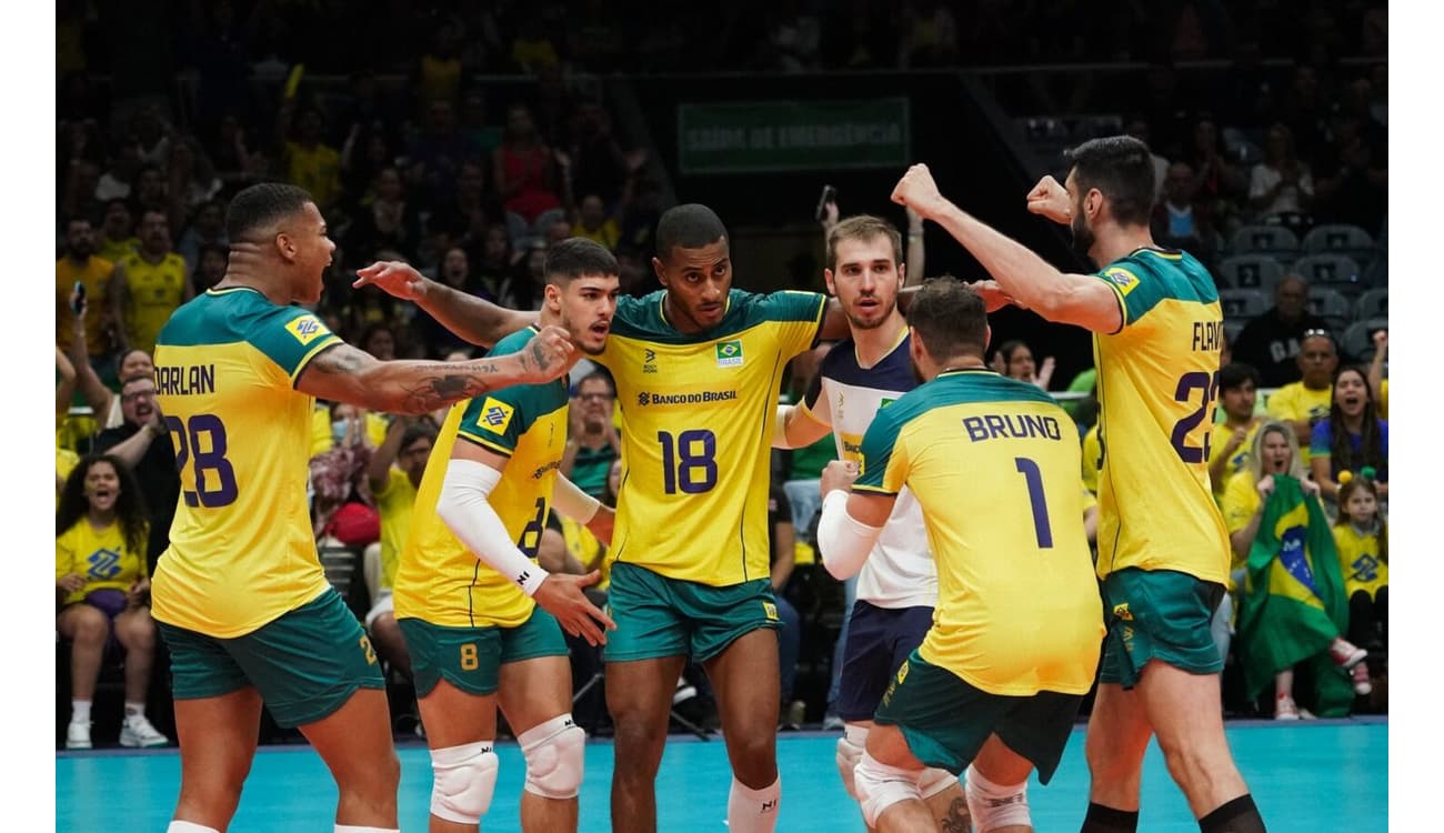 Brasil vence Catar e continua 100% no Mundial de vôlei masculino