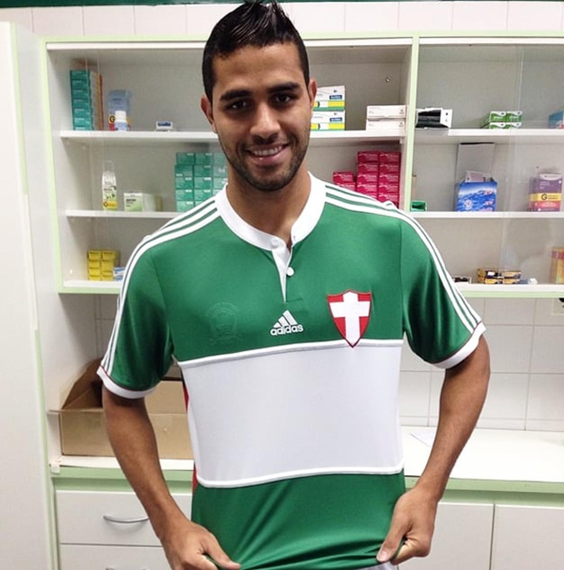Alan Kardec com a nova camisa do Palmeiras (Foto: Reprodução/ Instagram)