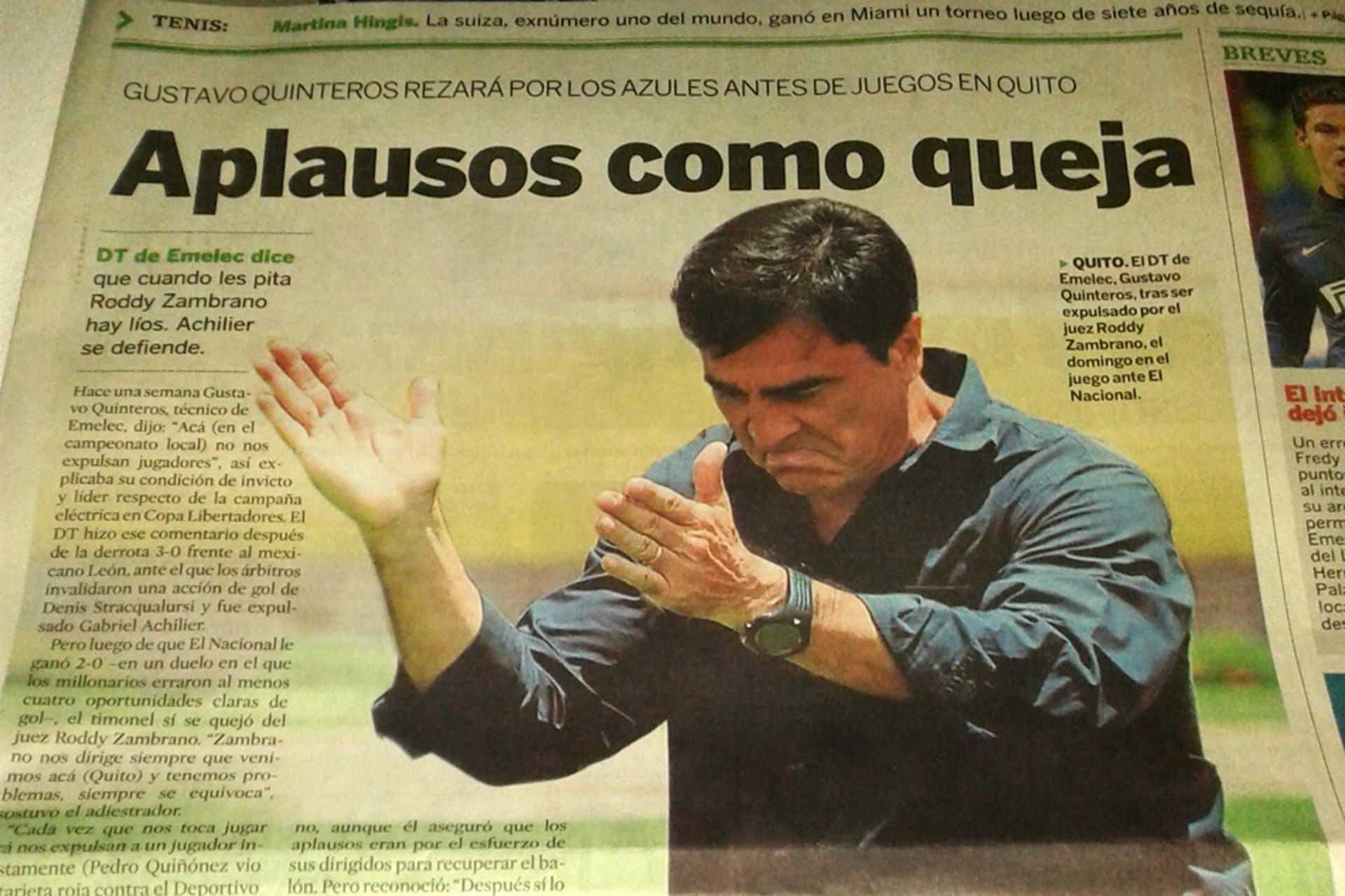 Jornal equatoriano fala sobre o Flamengo (Foto: Wallace Borges)