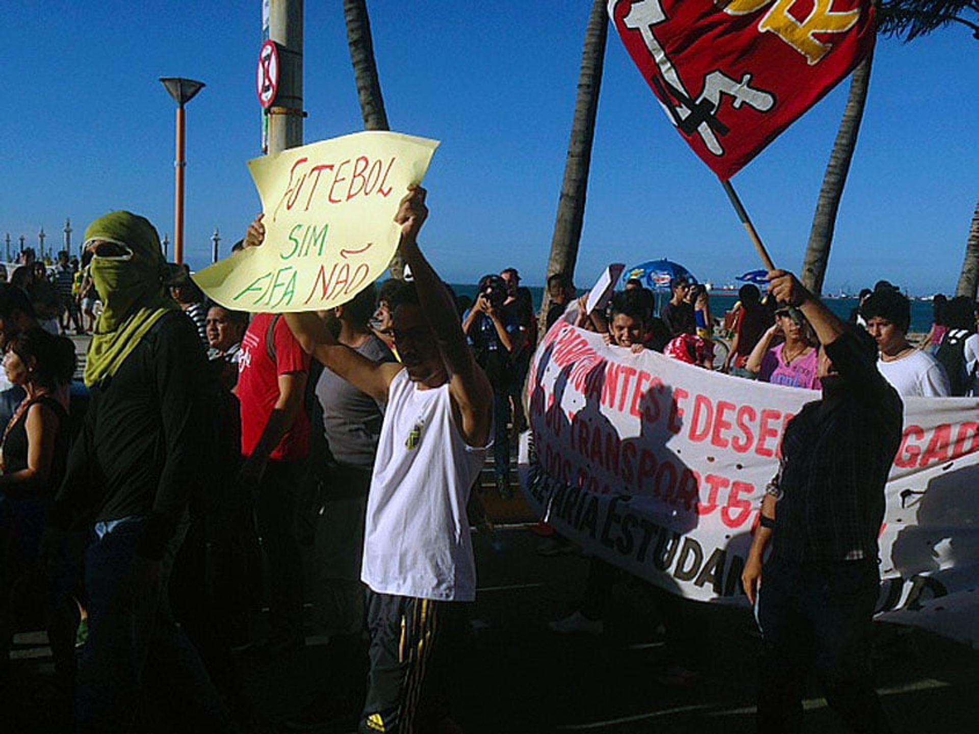 Protesto em Fortaleza (Foto:  Caio Carrieri Cardoso)