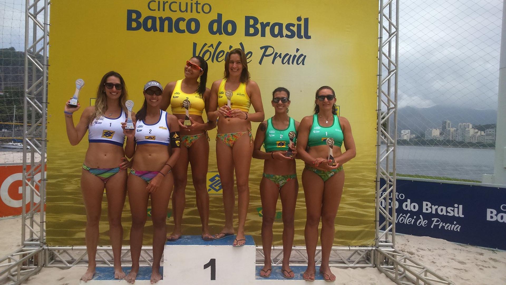 Pauline/Fernanda Nunes, Érica Freitas/Danielle e Izabel/Camila (Foto: Divulgação/CBV)
