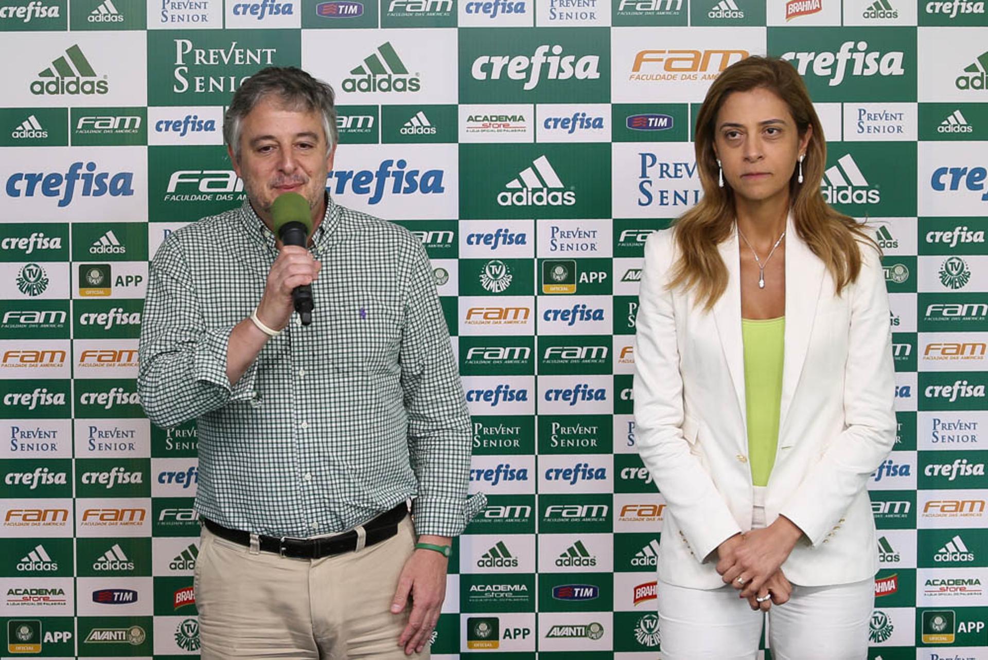 Nobre e Leila Pereira - Palmeiras (FOTO: Cesar Greco/Palmeiras)