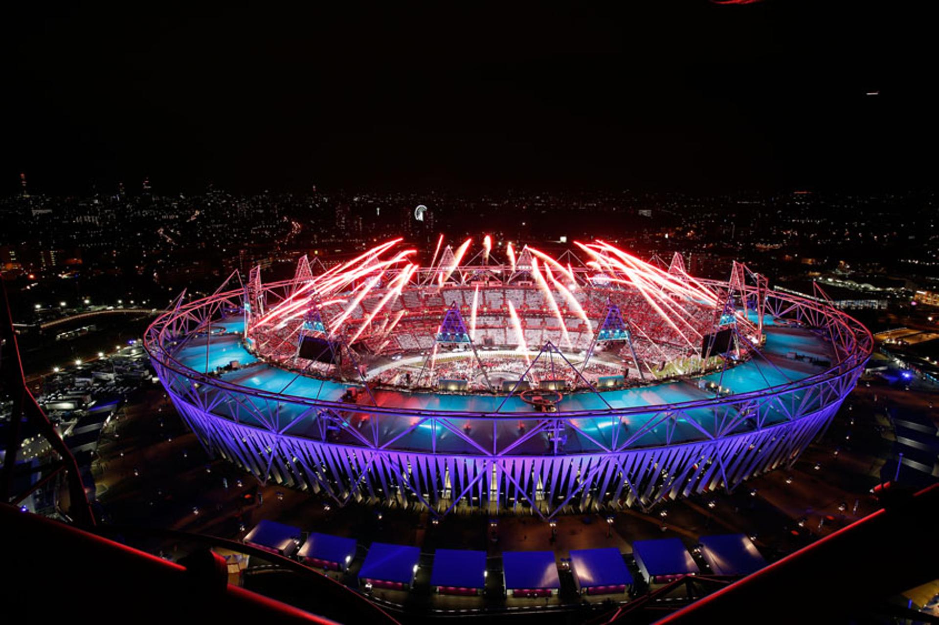 Olimpíadas 2012 - Londres - Estadio durante a cerimonia de abertura dos jogos olímpicos.