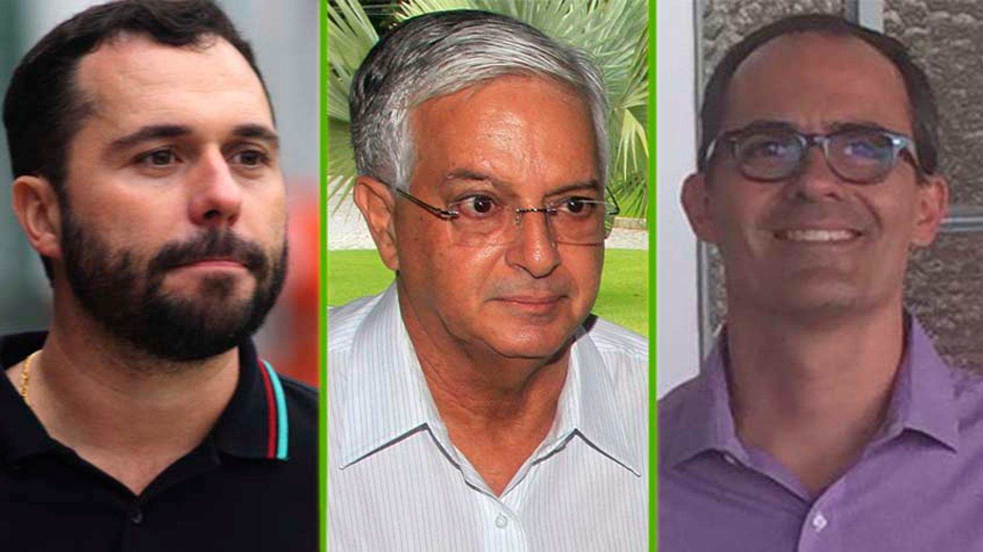 Mário Bittencourt, Celso Barros e Pedro Abad são os candidatos à presidência do Fluminense; eleição é no próximo sábado, dia 26