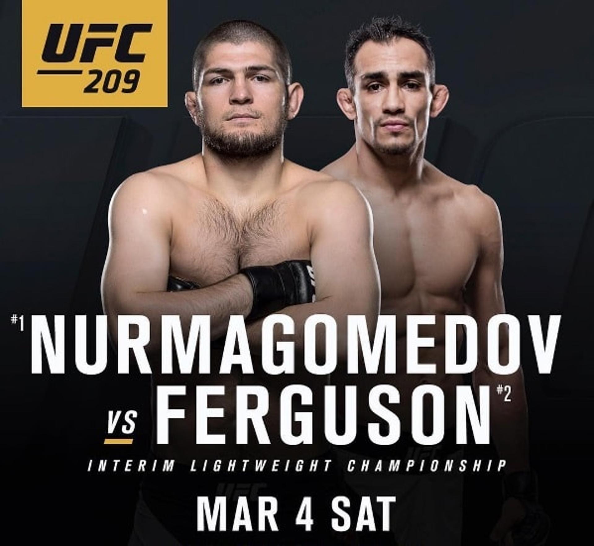 Khabib Nurmagomedov encara Tony Ferguson no UFC 209