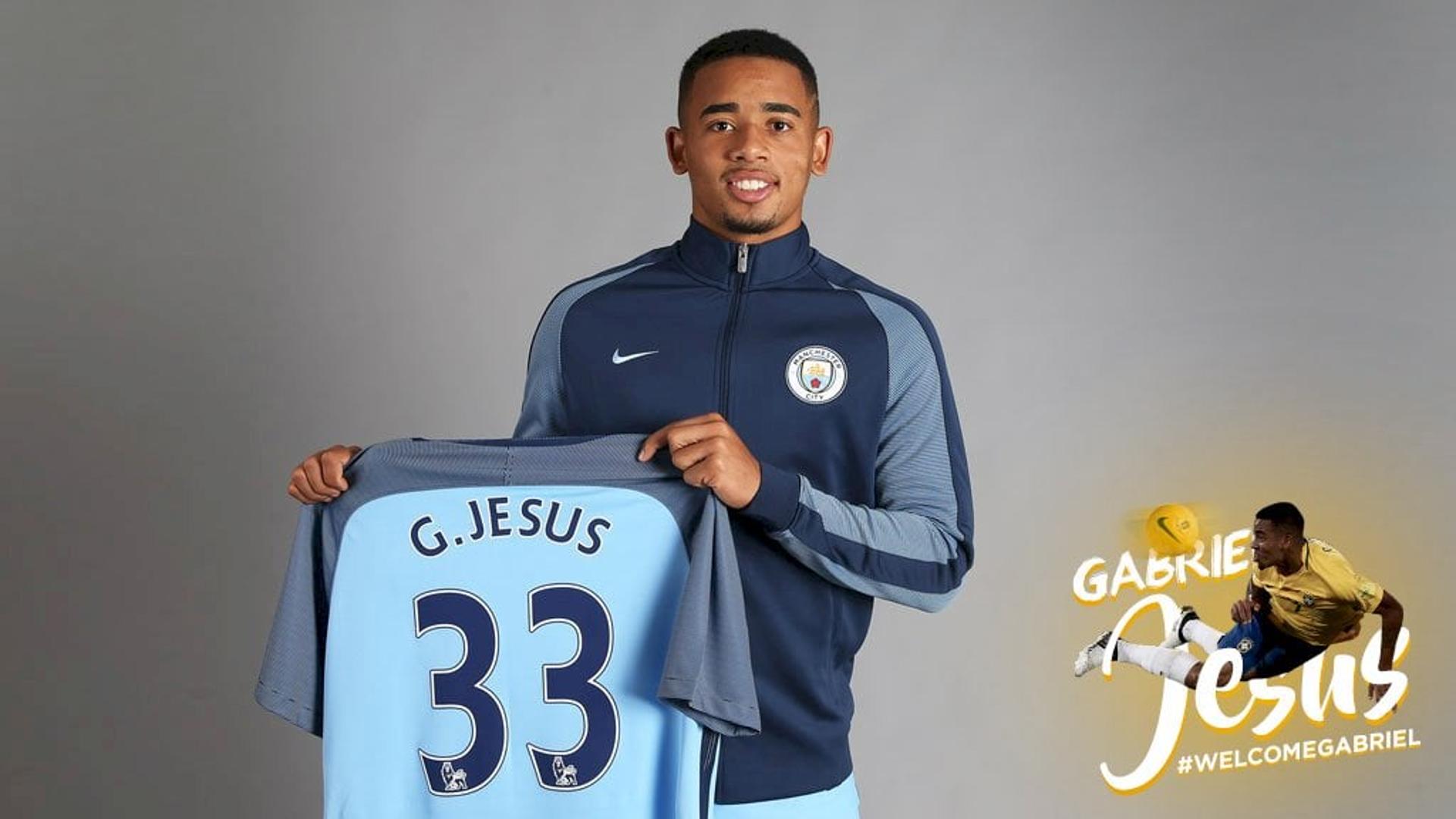 Gabriel Jesus foi apresentado nesta manhã no Manchester City