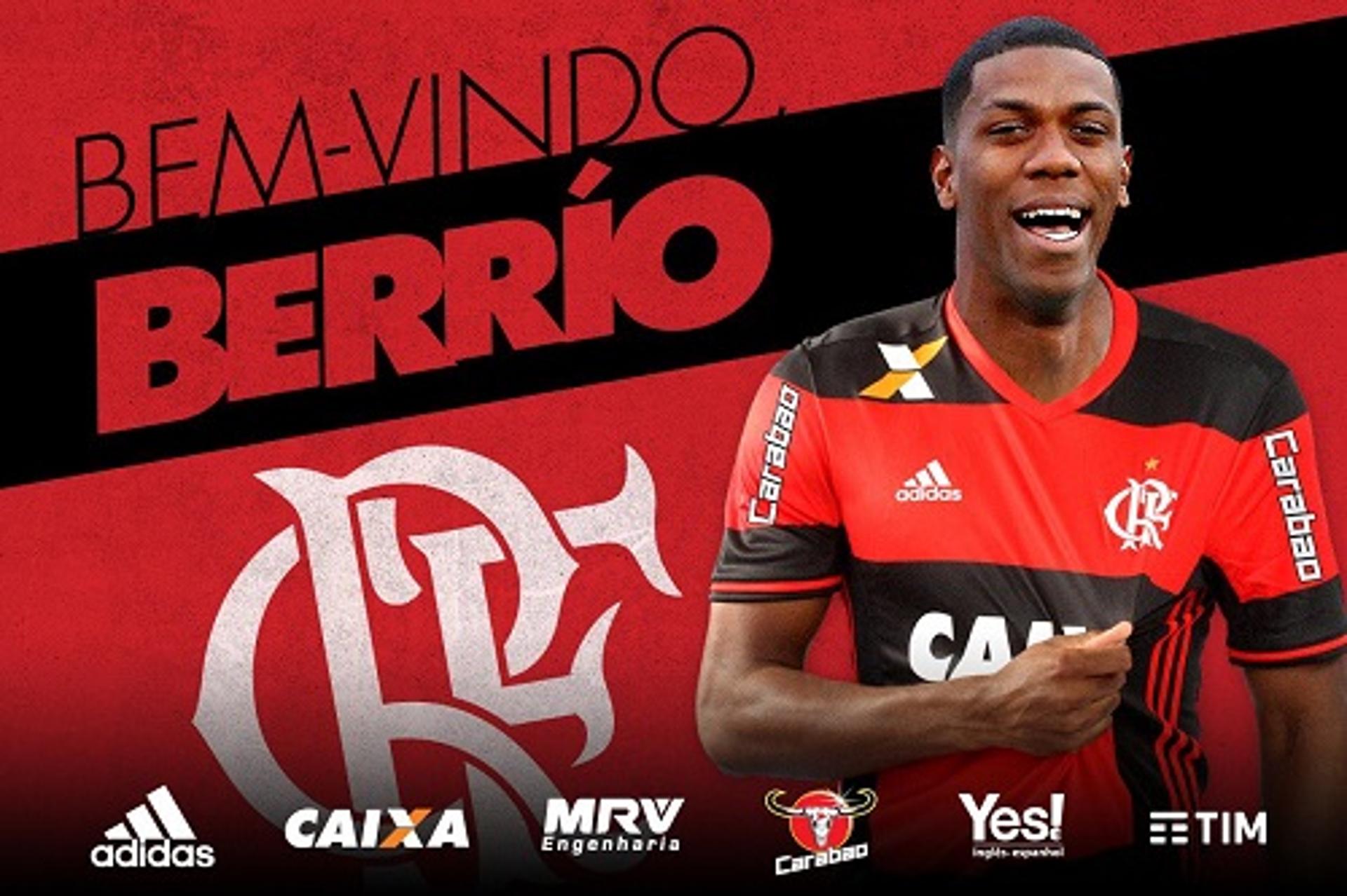 Berrío foi anunciado pelo Flamengo