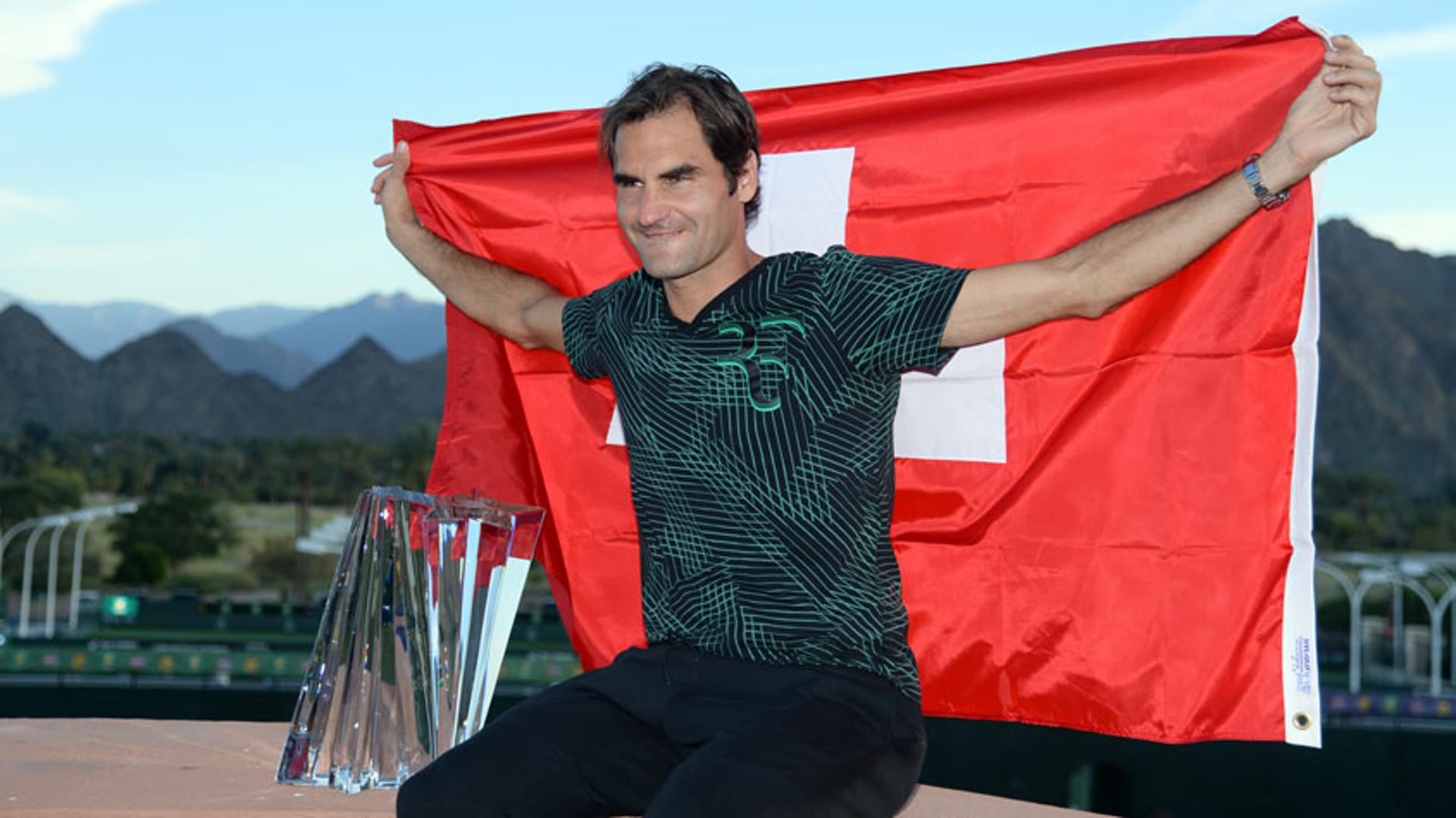 Em seguida Federer se sagrou campeão de Indian Wells pela quinta vez
