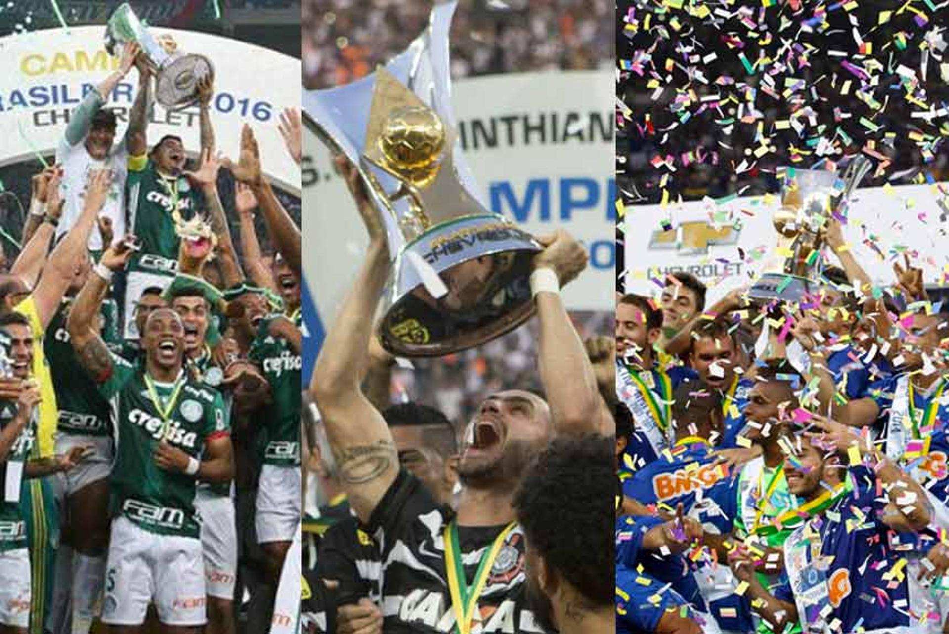Oito campeões brasileiros (Palmeiras-2016, Corinthians-2015, Cruzeiro-13/14, Fluminense-2010/12 e São Paulo-2006/07) lideravam a competição após 27 rodadas. Confira como estava o G6 ano a ano antes da 28ª rodada desde 2006 (Brasileirão com 20 clubes)...