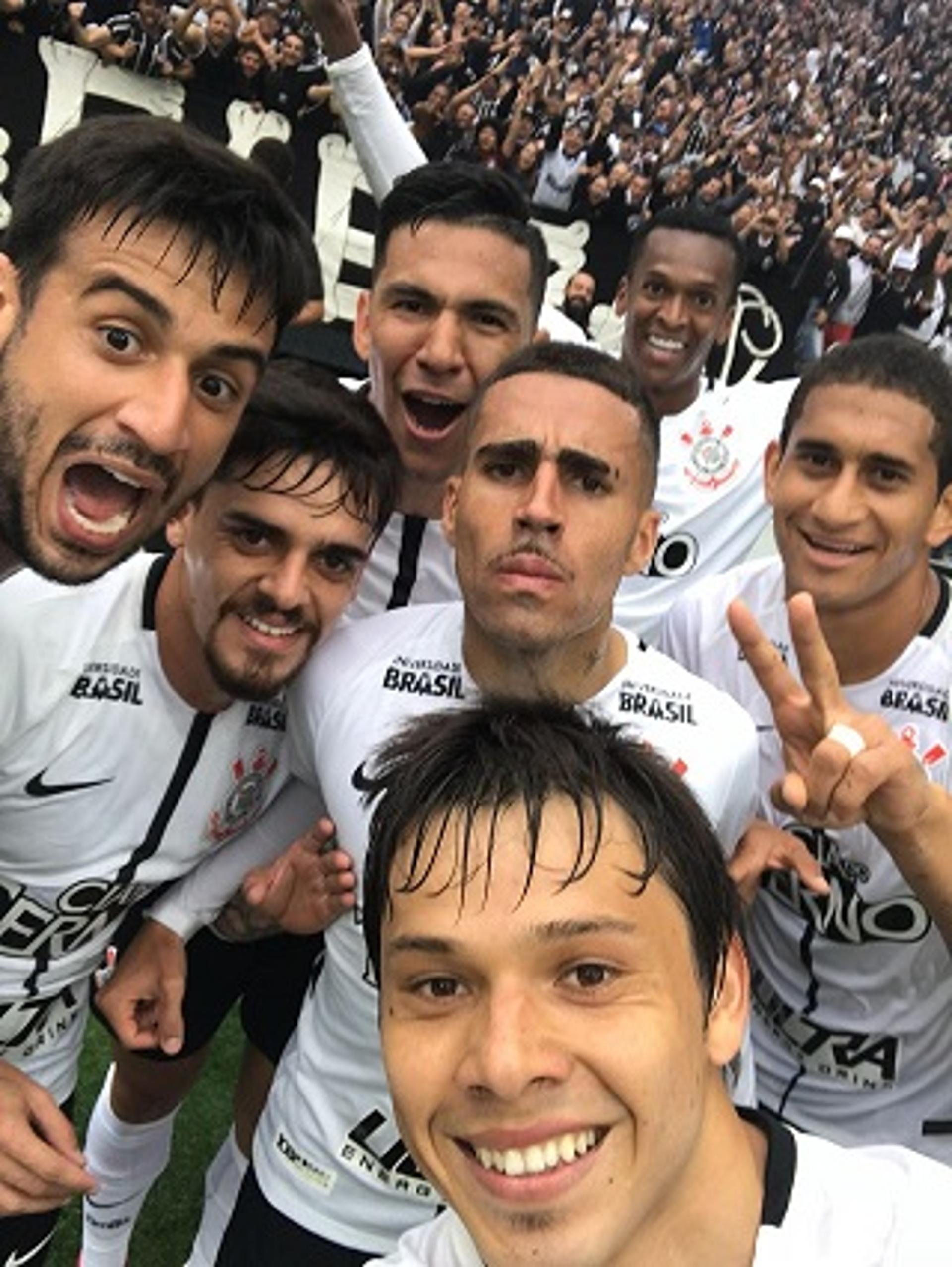 Selfie Romero Corinthians x Palmeiras