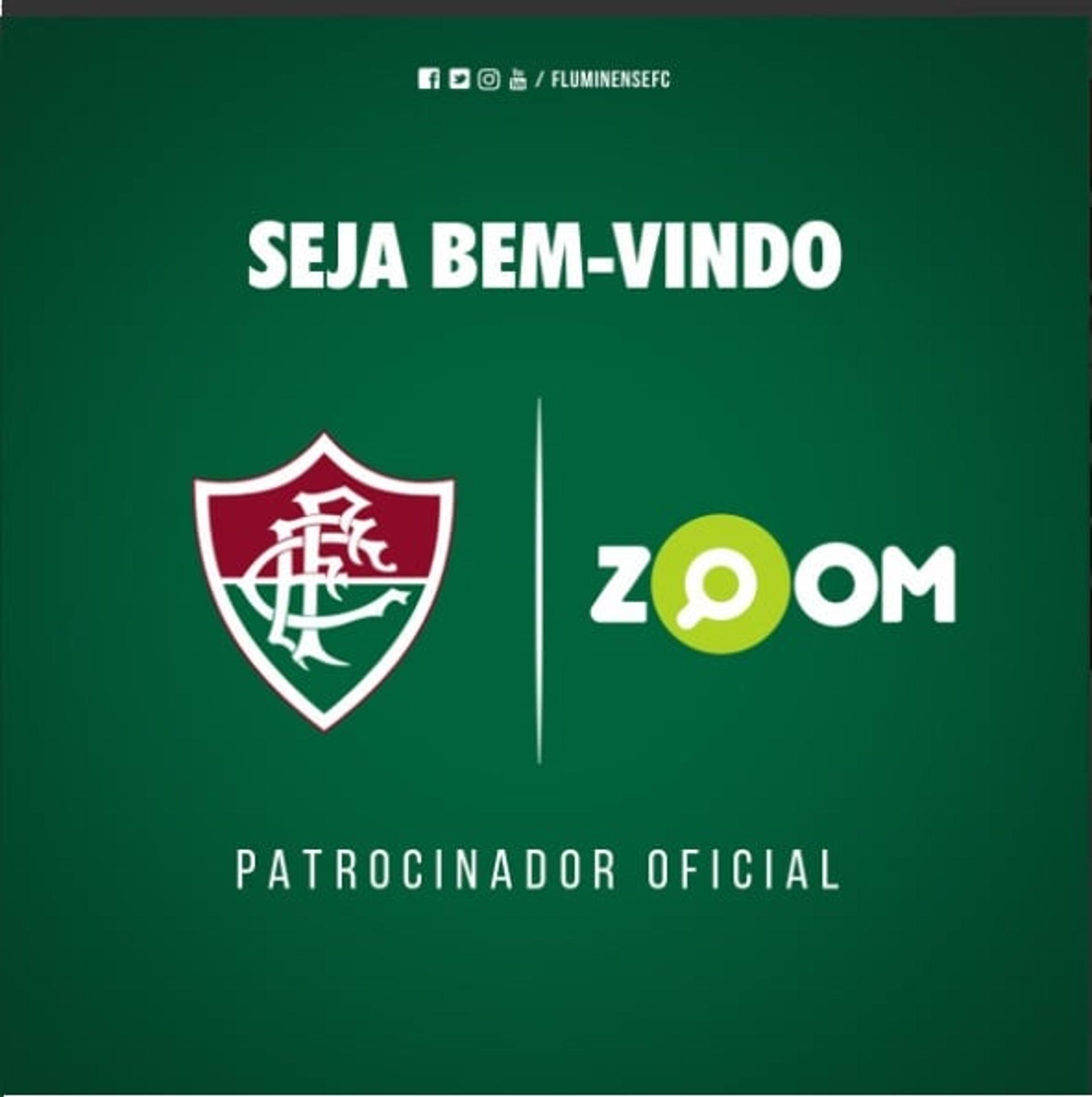 Zoom é o novo patrocinador do Fluminense