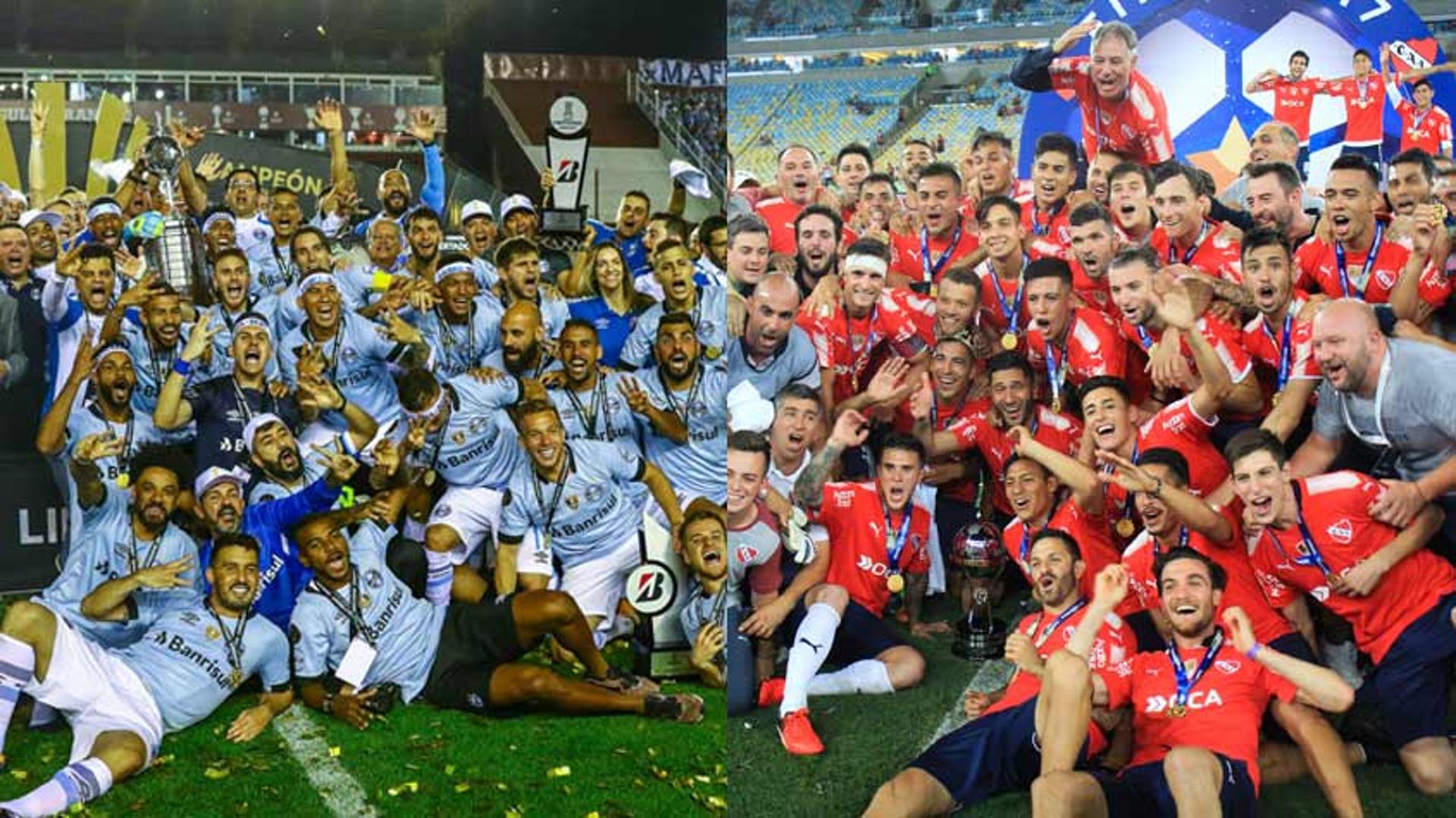 A temporada de 2017 foi marcada por embates entre brasileiros e argentinos, inclusive em finais. Nas decisões, foi uma conquista para cada lado: Grêmio na Libertadores e Independiente na Copa Sul-Americana. E em confrontos? Confira como foram os 29 jogos.
