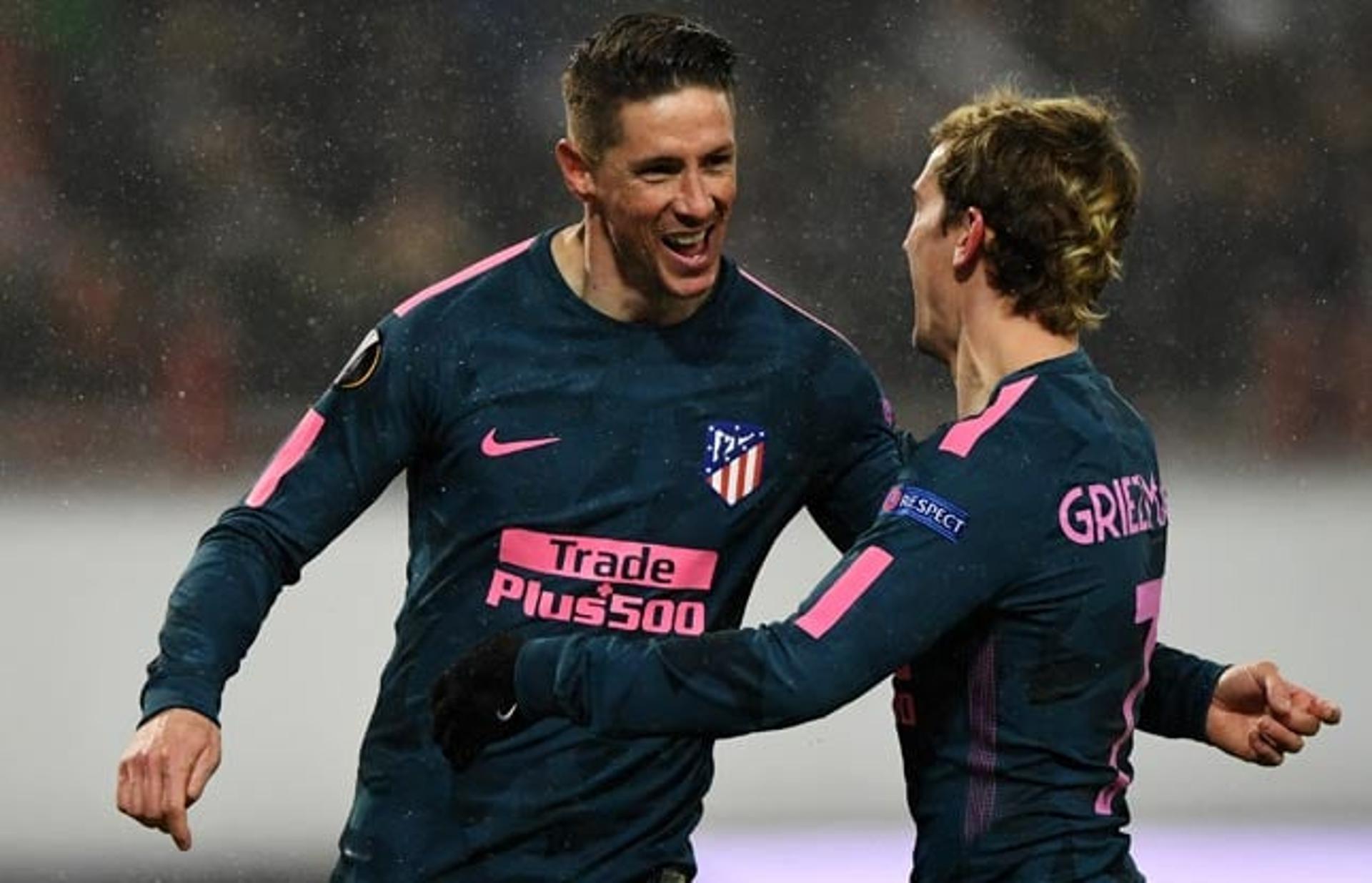 Fernando Torres e Griezmann - Lokomotiv x Atlético de Madrid